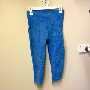 Blue Marled Gymshark cropped leggings